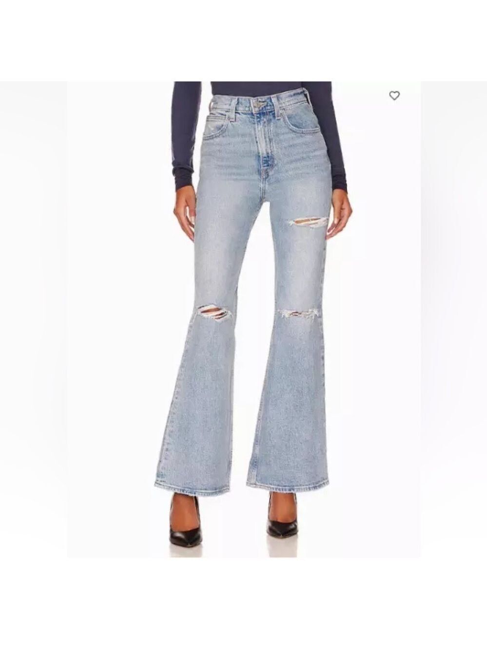 Levi's 70s High Rise Flare Jeans Sz 27X32 Distressed